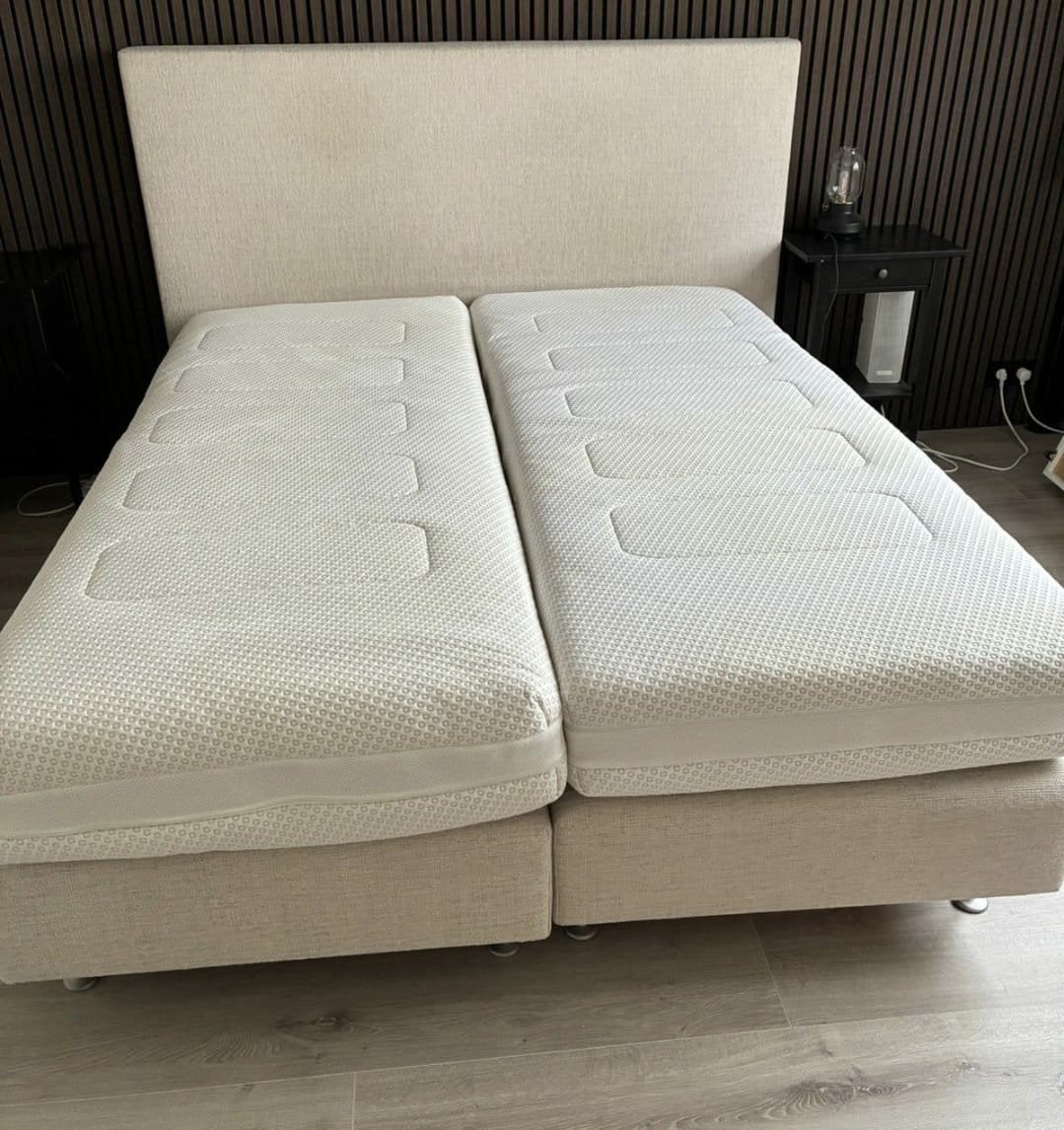Bezorging is mogelijk 160x200 zgan complete boxspring bed, Ophalen of Verzenden, Zo goed als nieuw, Tweepersoons, 160 cm