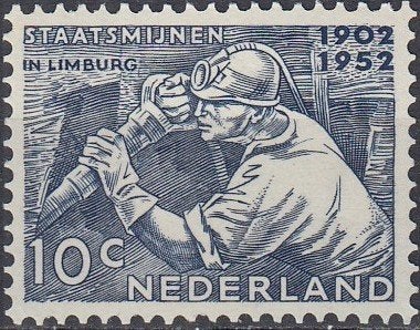 Nederland- 4.05.6- 1952- 50 Jaar Staatsmijnen- NVPH-582- P, Ophalen of Verzenden, Na 1940, Postfris