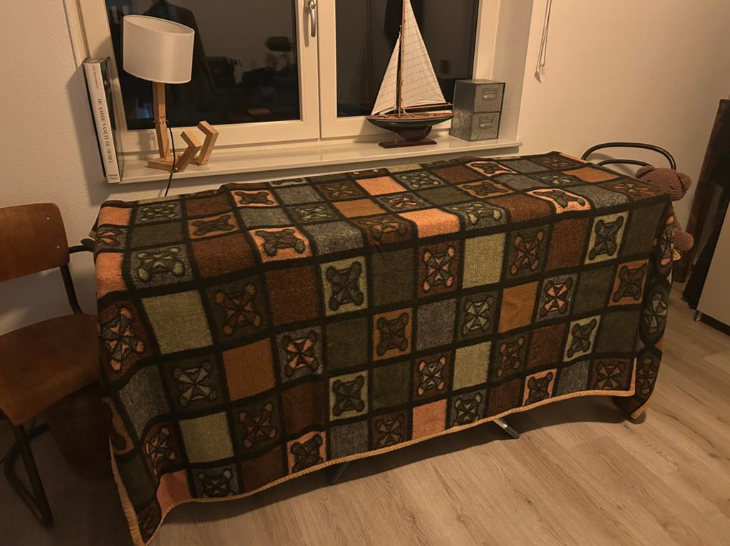 Prachtige vintage wollen deken/bedsprei!, Ophalen of Verzenden, Zo goed als nieuw