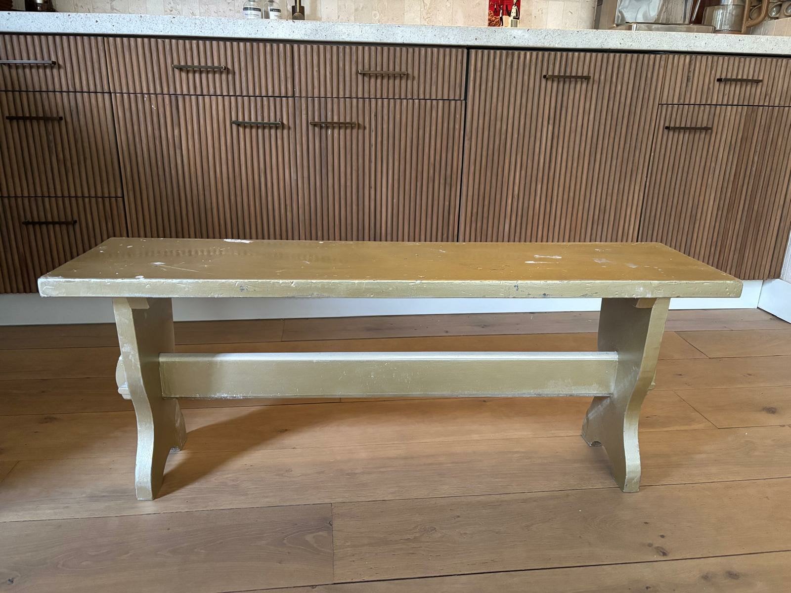 Mooi oud frans kerkbankje / eetbankje, Antiek en Kunst, Curiosa en Brocante, Ophalen