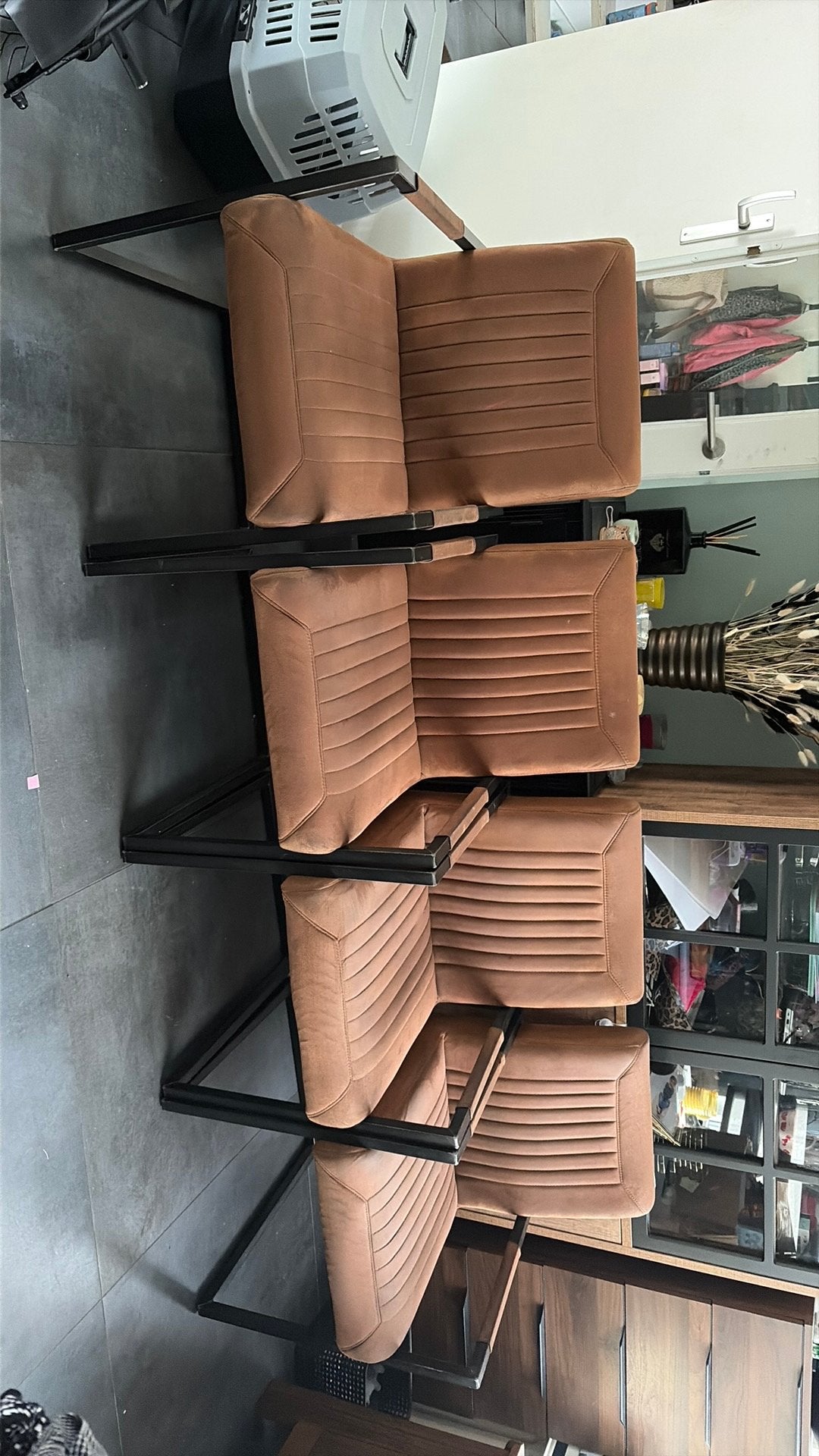Stoelen 4x, Ophalen, Kunststof, Minder dan 30 cm, Rond