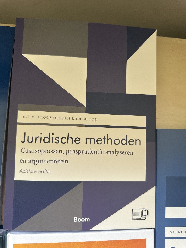 Juridische Methoden - H.T.M. Kloosterhuis & I.R. Bluijs, Boeken, Studieboeken en Cursussen, Diverse auteurs, Ophalen of Verzenden