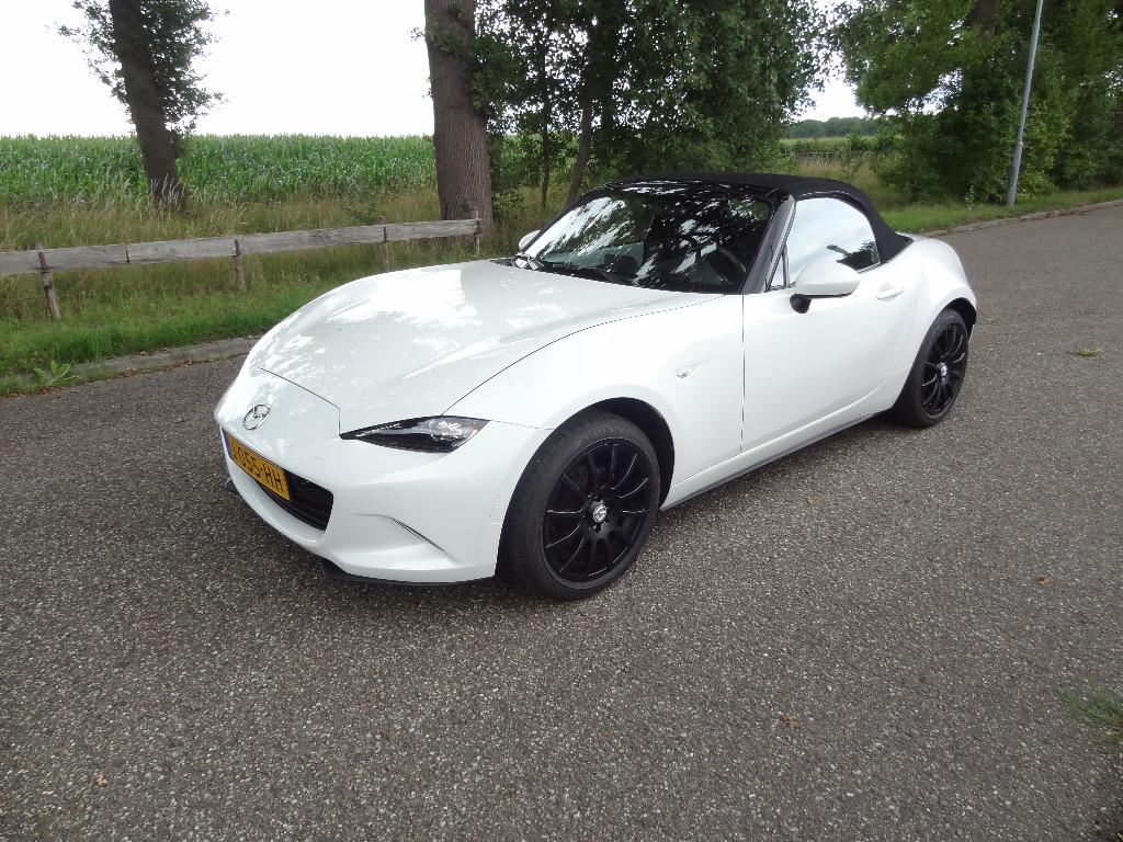 SkyActiv 131TS 1eEig 28920 km Wit Parelmoer Blackline velgen, Auto's, Mazda, Bedrijf, Te koop, MX-5, ABS, Airbags, Airconditioning