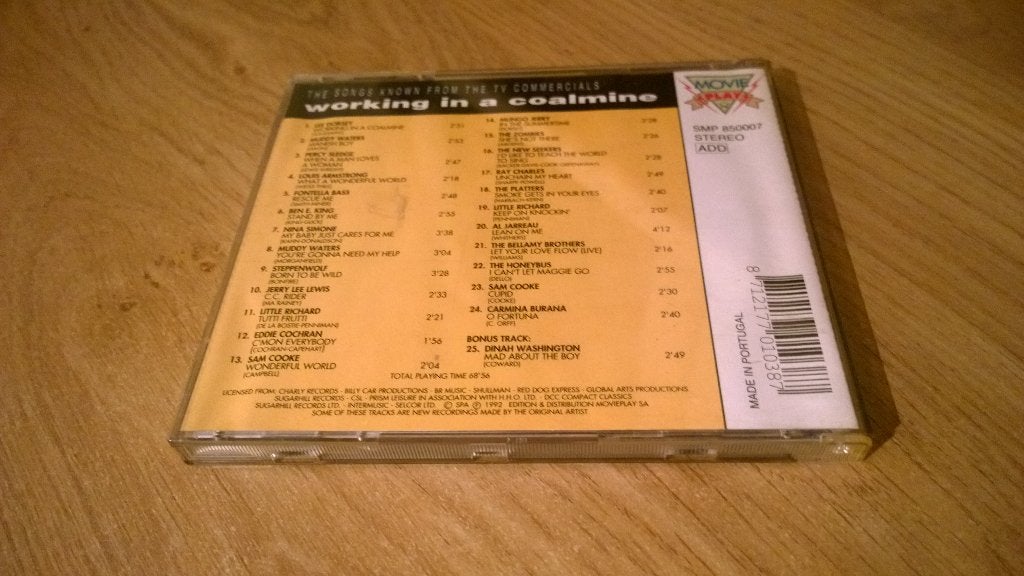 Working in a coalmine - the songs known from the tv commerci, Ophalen, Gebruikt, Tv-soundtrack, Album