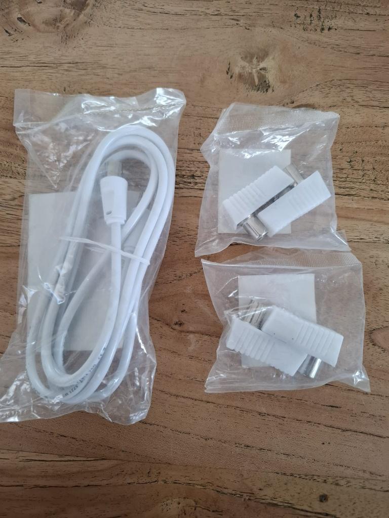 Coax kabel 1,5 meter Coax stekkerset 2x Nieuw, Ophalen of Verzenden, Nieuw, Minder dan 2 meter, Coaxiale kabel