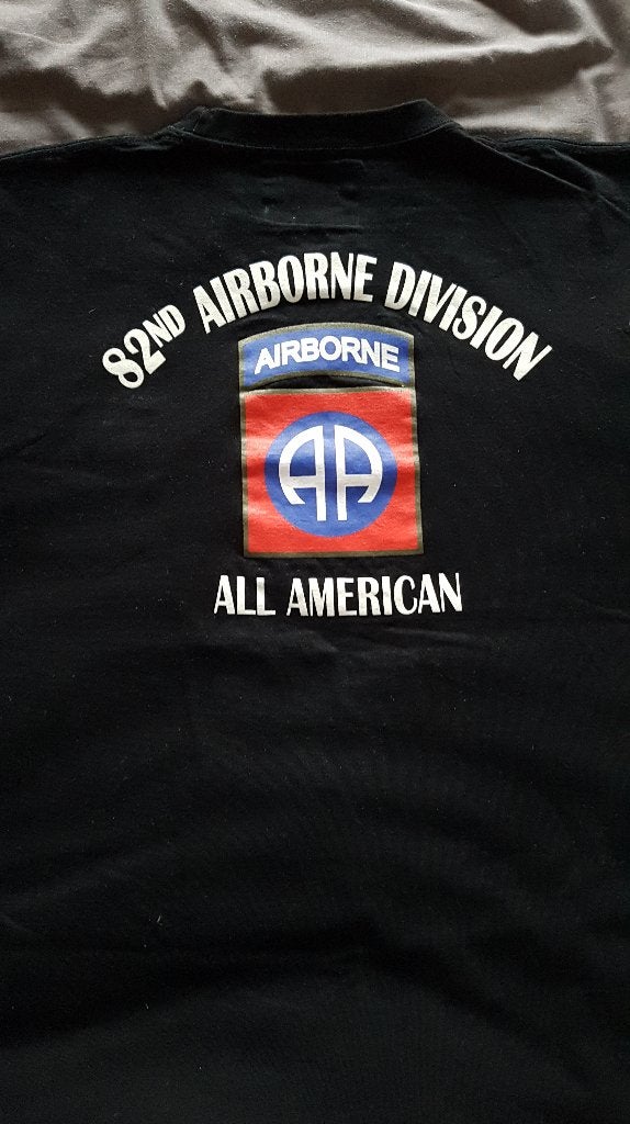 shirt 82nd airborne divison, Ophalen of Verzenden, Nieuw, Overige maten, Zwart
