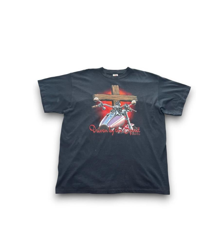 driven by the spirit biker jesus tee – xl – christian, Kleding | Heren, T-shirts, Fruit of the loom, Zwart, Maat 56/58 (XL), Ophalen of Verzenden