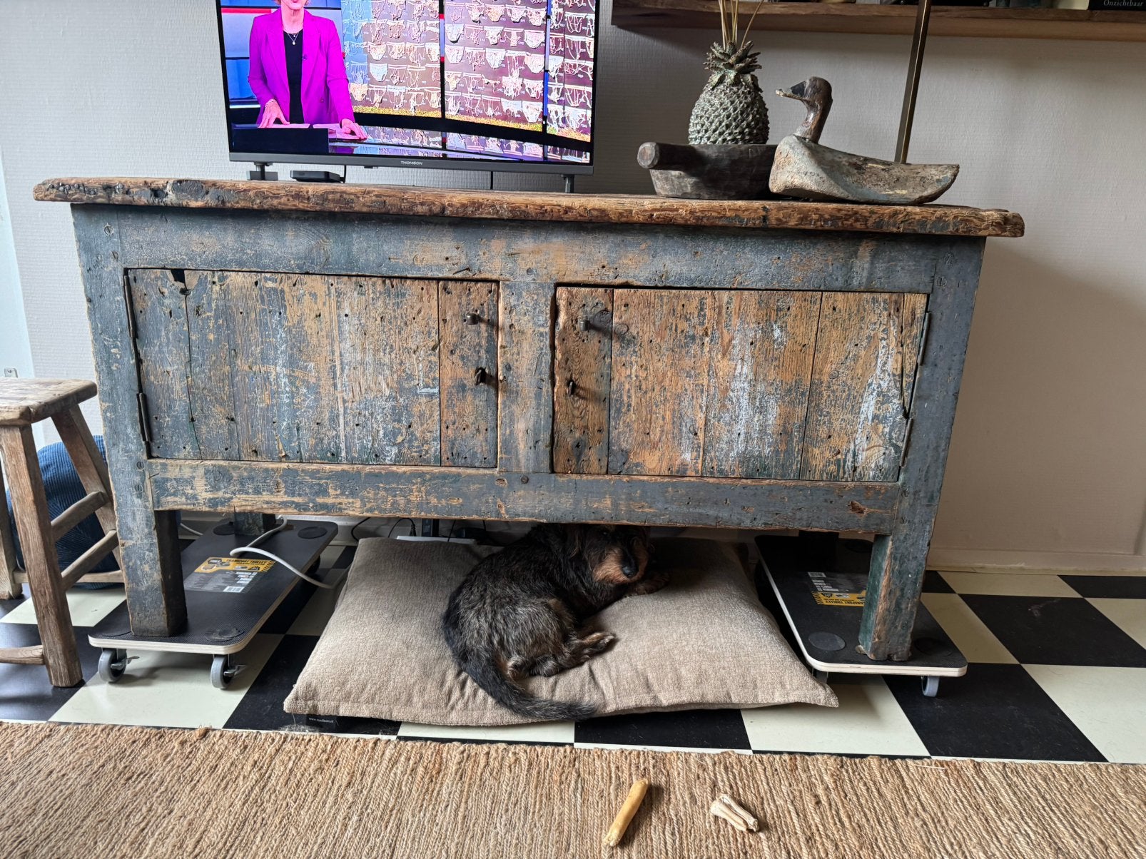 Prachtig brocante dressoir   Stoere lage kast, Huis en Inrichting, Ophalen, Zo goed als nieuw