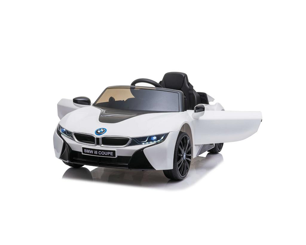 BMW i8 Coupé Elektrische Kinderauto - Wit, Ophalen of Verzenden, Zo goed als nieuw