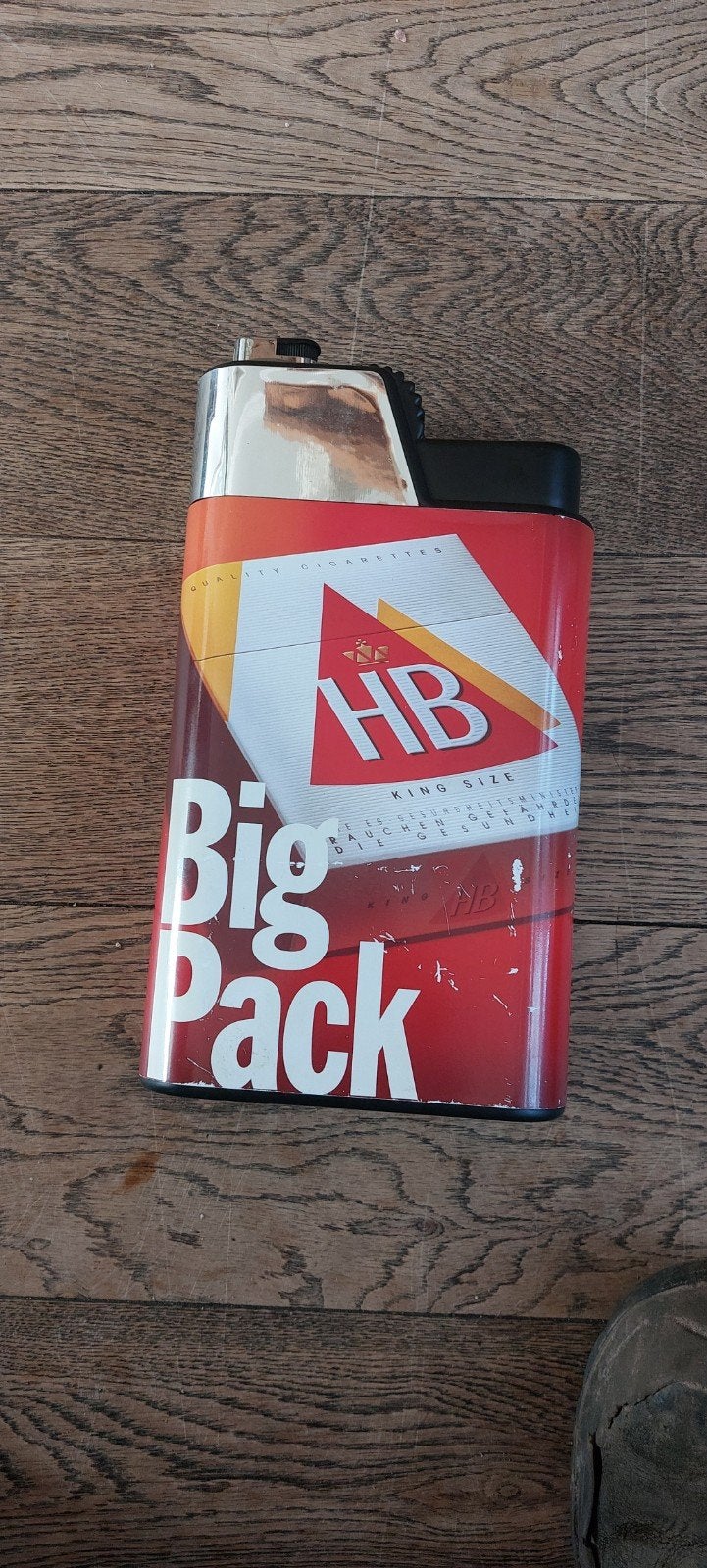 Vintage HB Big Pack aansteker, Verzamelen, Rookartikelen, Aanstekers en Luciferdoosjes, Ophalen of Verzenden, Gebruikt, Aansteker