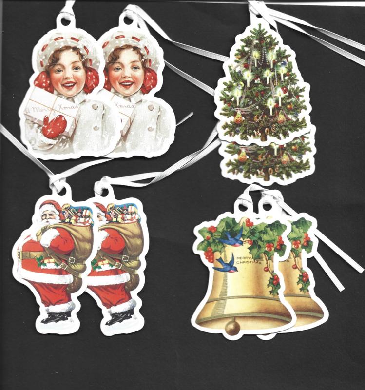 8 Gift Tags: Nostalgische kerst, Verzenden