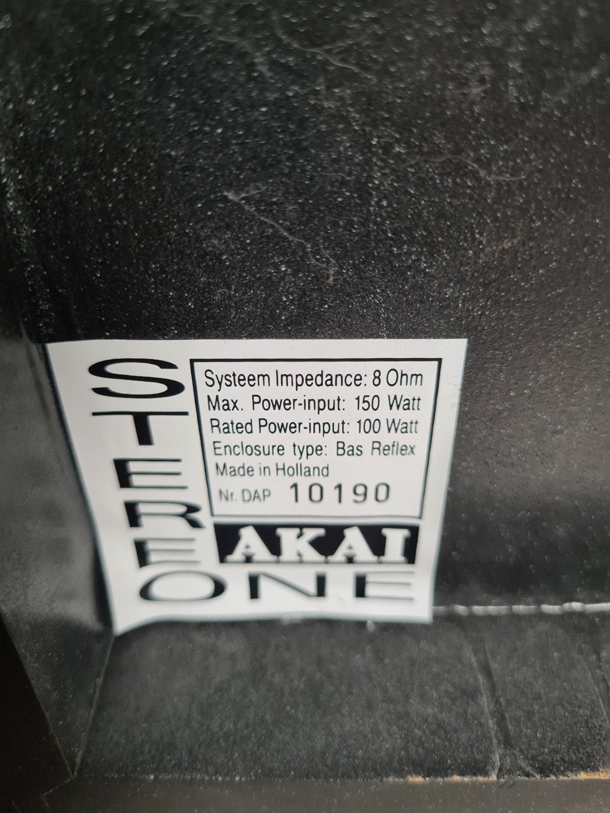 Akai Stereo One Vloerstaande Luidspreker - 150 Watt, Vloerstaande luidspreker, Gebruikt, Basreflex, Ophalen