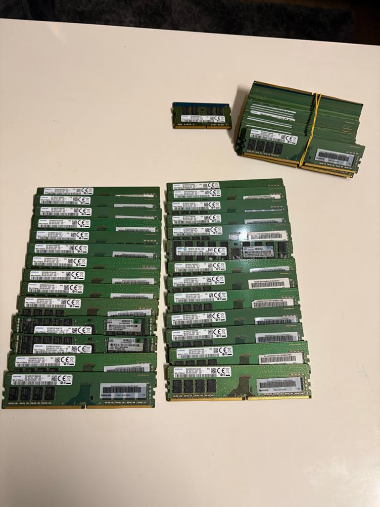 DDR4 8gb 50stuks partij, Computers en Software, RAM geheugen, Ophalen of Verzenden, Zo goed als nieuw, DDR4, Desktop