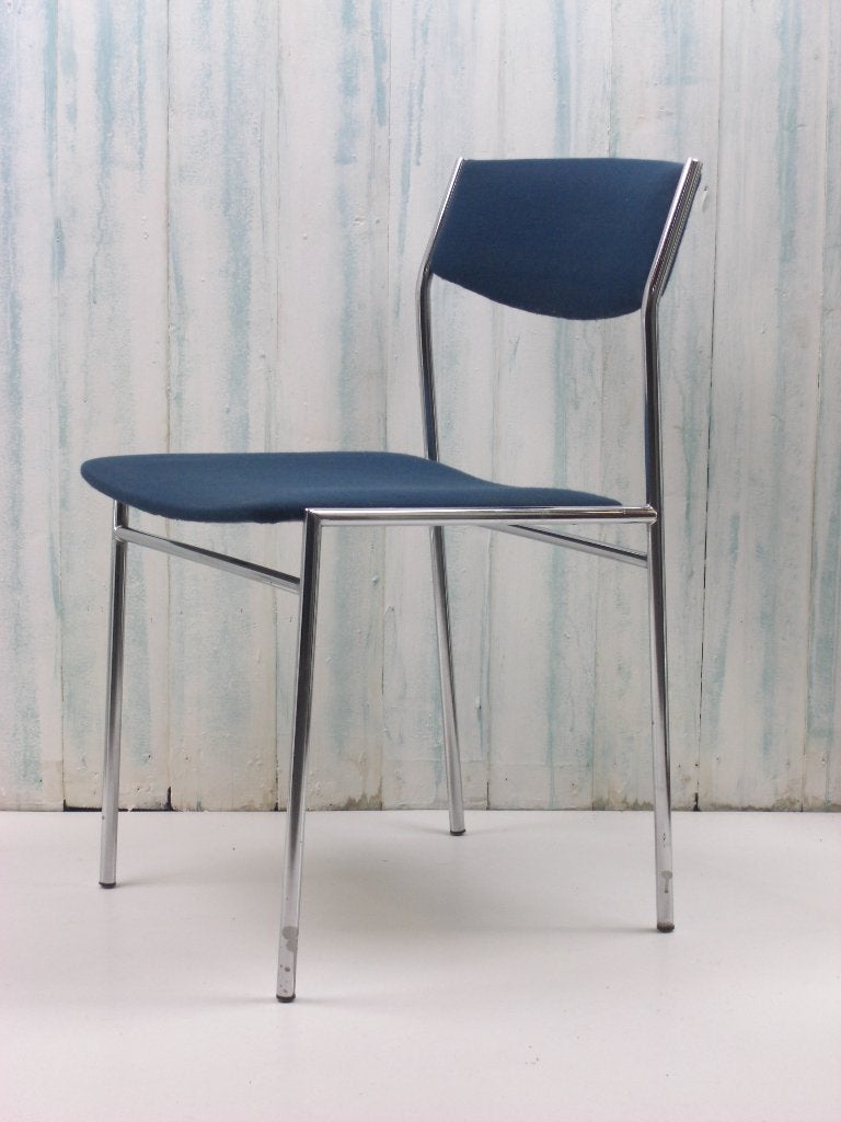 vintage stoel a la Martin Visser Stoel, Ophalen, Metaal, Gebruikt, Blauw
