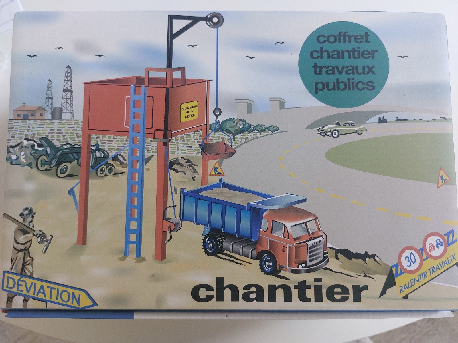 CIJ Norev coffret Saviem chantier travaux publics, Ophalen of Verzenden, Nieuw, Bus of Vrachtwagen