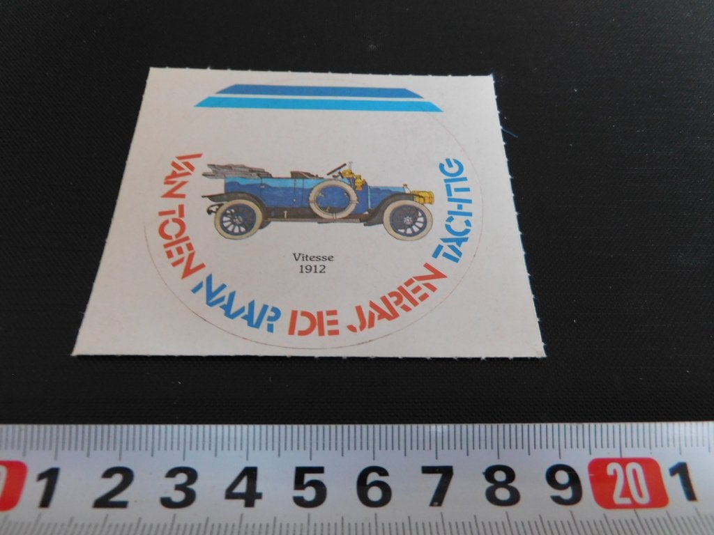 sticker Oldtimer Vitesse 1912 van toen naar de jaren tachtig, Ophalen, Zo goed als nieuw