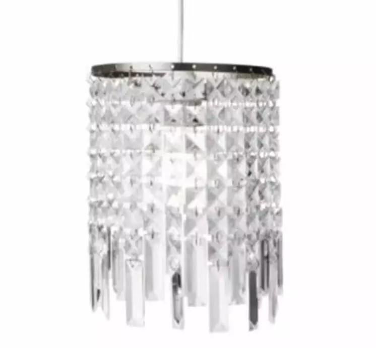 IKEA RIMFROST Kroonluchter - Kristalhelder Design, Huis en Inrichting, Ophalen, Zo goed als nieuw, Glas, Modern, Glamour, Kristal