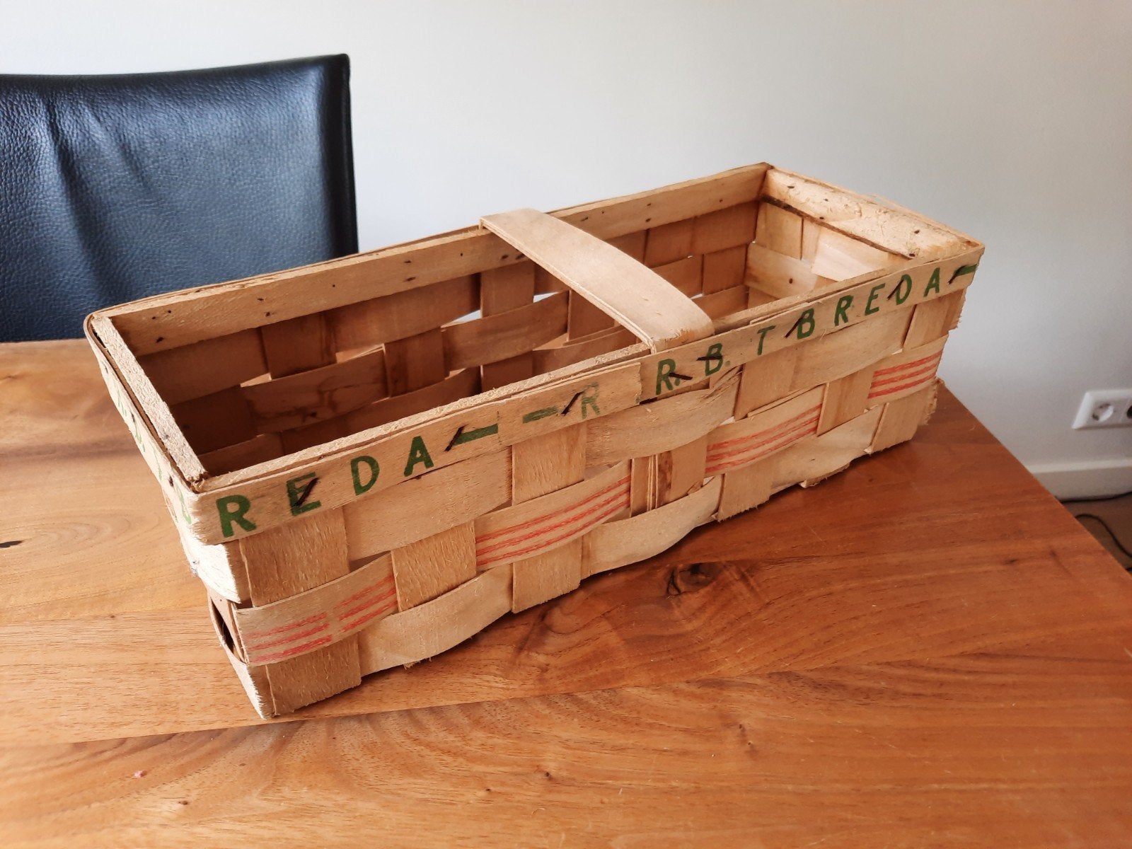 Breda Fruitmand bloemenmand mand RBT Breda veiling vintage, Ophalen of Verzenden