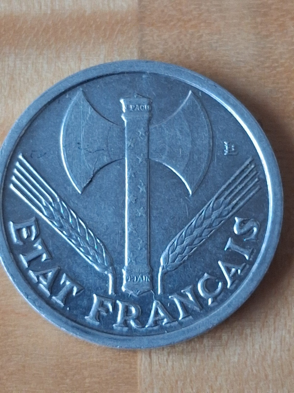 UNC 1 Franc 1944 Frankrijk - Vichy-regime, Ophalen of Verzenden, Frankrijk, Losse munt