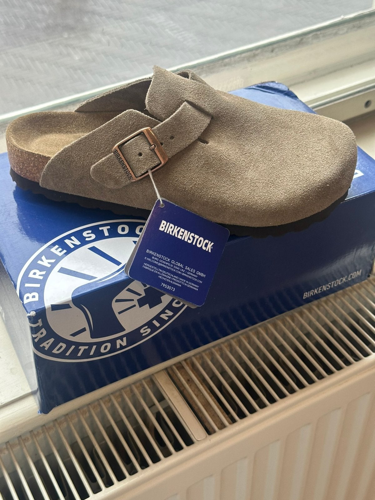 Birkenstock Boston Taupe Nieuw, Kleding | Dames, Schoenen, Instappers, Nieuw, Ophalen of Verzenden, Grijs