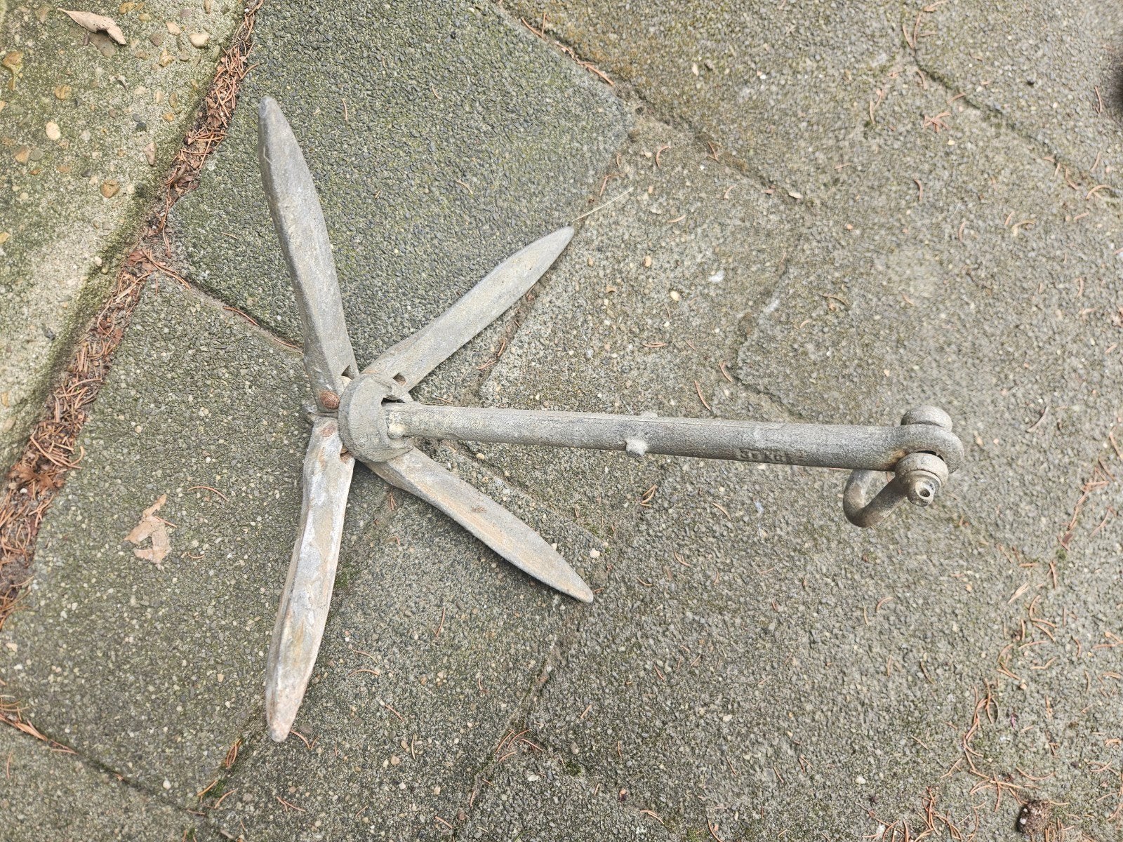 paraplu anker 3 kg - ideaal voor kleine boten, Watersport en Boten, Ophalen of Verzenden, Gebruikt, Overige typen