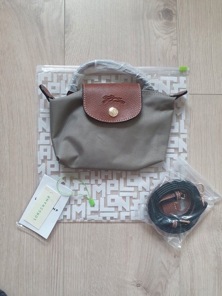 Mini longchamp le pliage incl schouderriem, Sieraden, Tassen en Uiterlijk, Tassen | Damestassen, Ophalen of Verzenden, Nieuw, Blauw