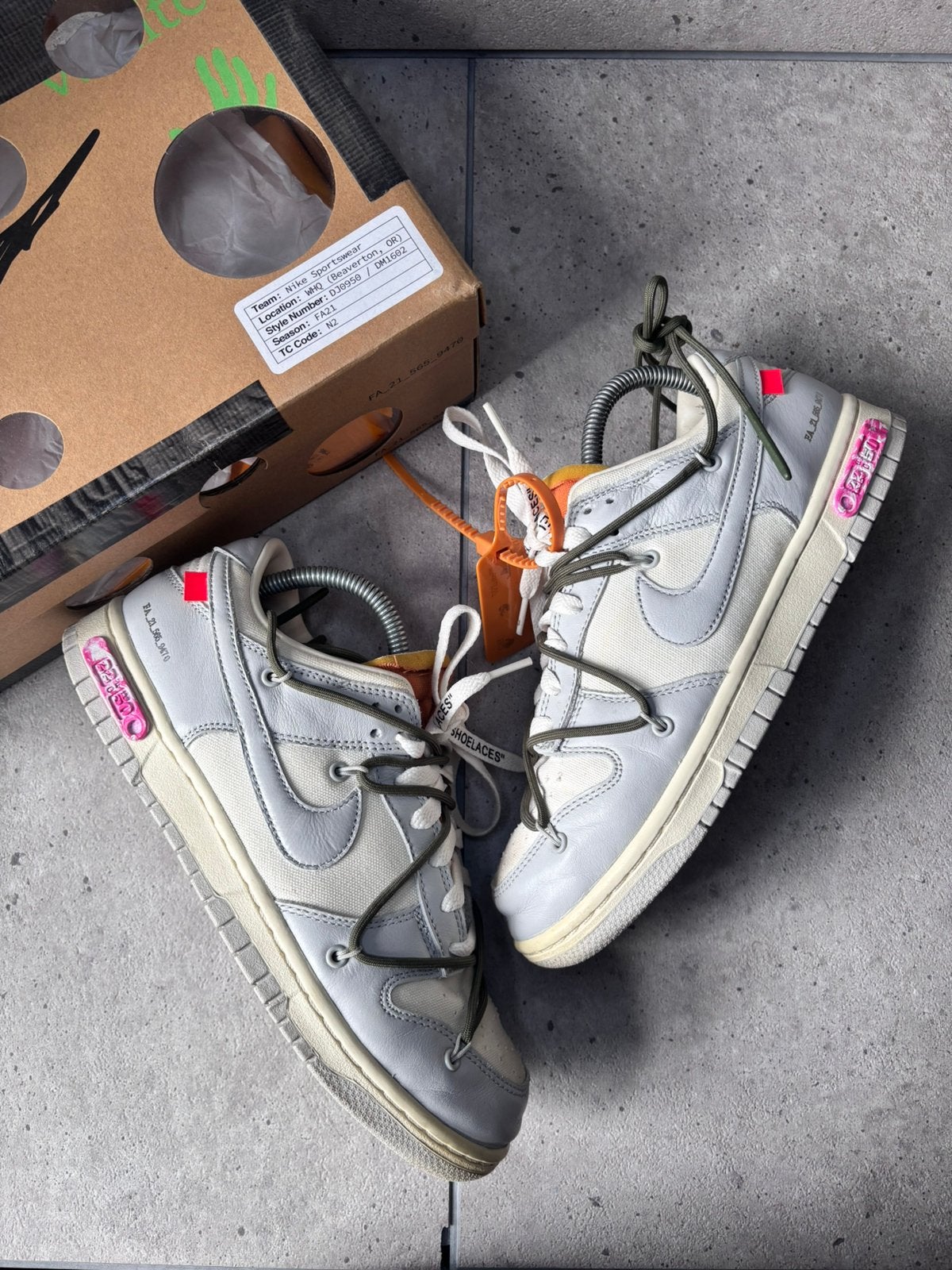 Nike Dunk Low Off White Lot 22 NIEUW MET DOOS Maat 41, Overige kleuren, Nieuw, Ophalen of Verzenden, Sneakers of Gympen