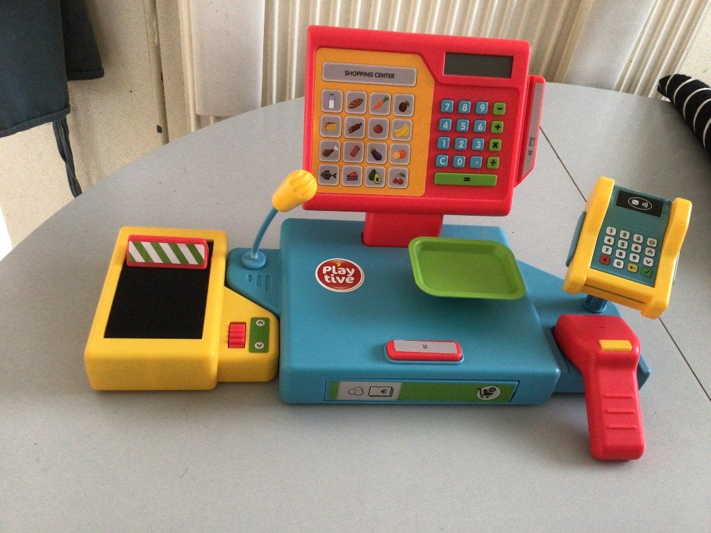 Playtive speelgoedkassa, Ophalen, Gebruikt, Taal en Lezen