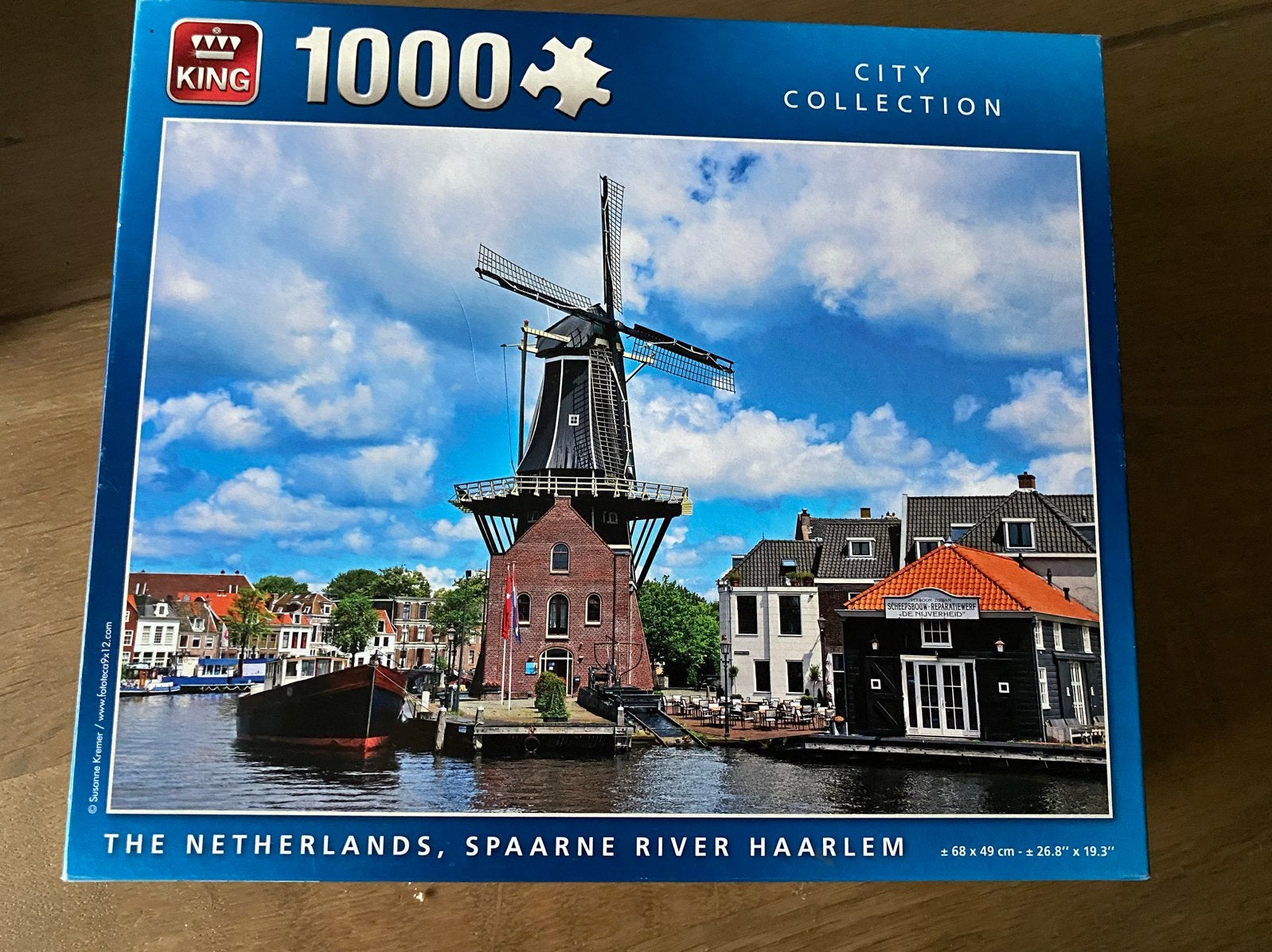 King Legpuzzel 1000 stukjes - Spaarne Haarlem, Ophalen of Verzenden, 500 t/m 1500 stukjes, Zo goed als nieuw, Legpuzzel