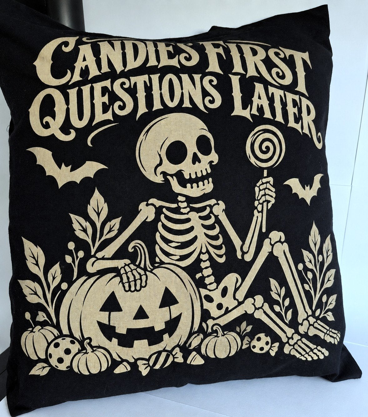 Halloween Trick or Treat Tas – 100% Katoen – Uniek Design, Ophalen of Verzenden, Nieuw, Zwart, Shopper