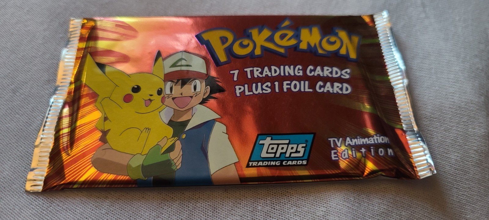 Pokémon 1999 Topps TV Animation Edition Booster Pack, Ophalen of Verzenden, Nieuw, Booster, Foil