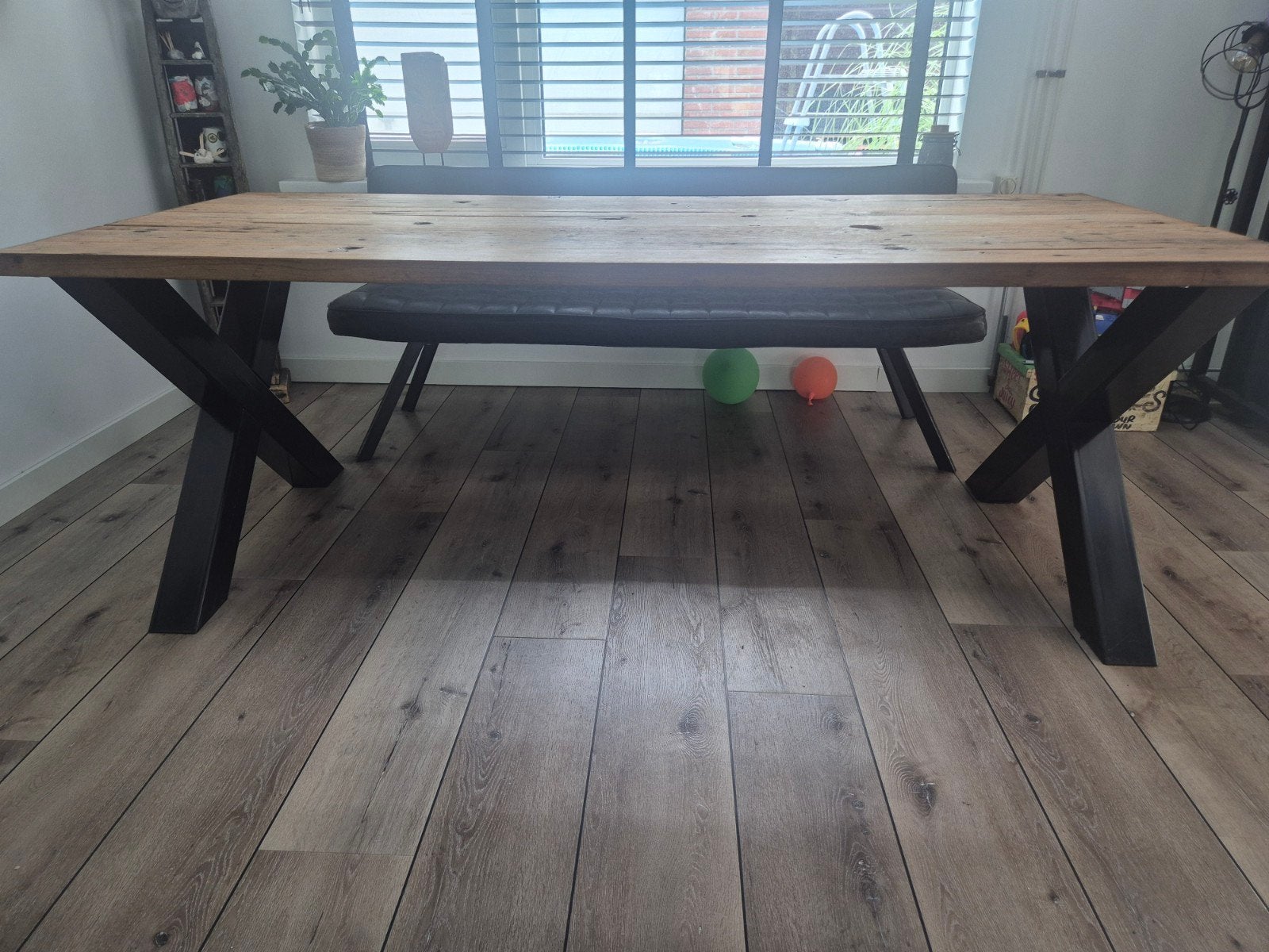 Zeer goede kwaliteit eetkamertafel, 200 cm of meer, Zo goed als nieuw, Rechthoekig, 50 tot 100 cm