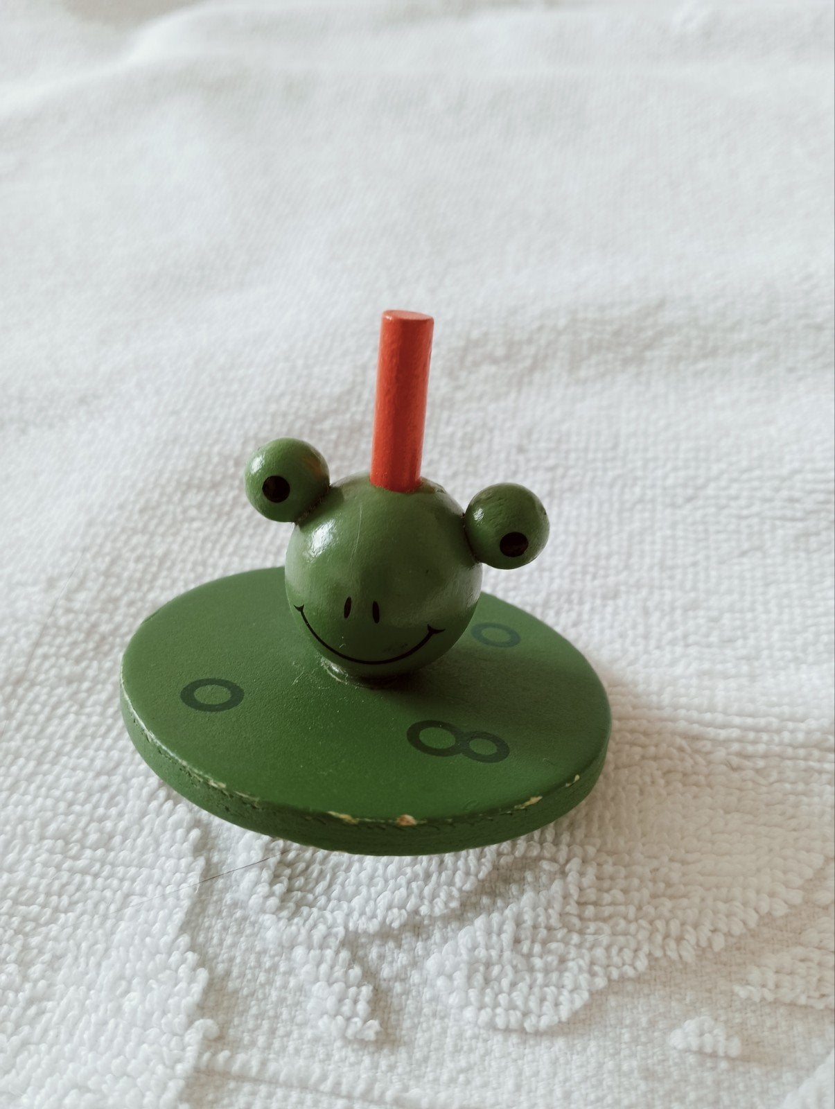 Houten hand tol kikker model - prima gebruikte staat, Ophalen of Verzenden, Gebruikt, Overige typen