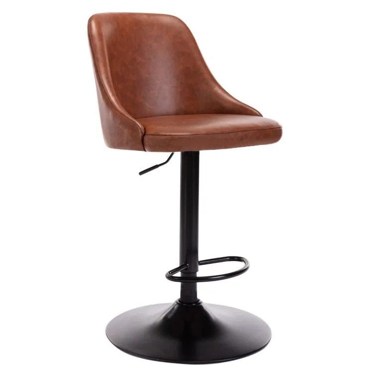 Nieuw in verpakking: 3x Monza Barkruk (Cognac Kunstleder / G, Ophalen, In hoogte verstelbaar, 60 tot 90 cm, Nieuw