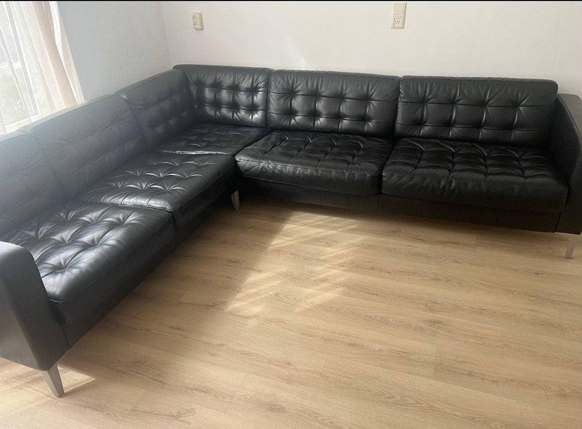 IKEA LANDSKRONA hoekbank 241x281cm - echt leer - moet weg!, Ophalen, Gebruikt, Leer