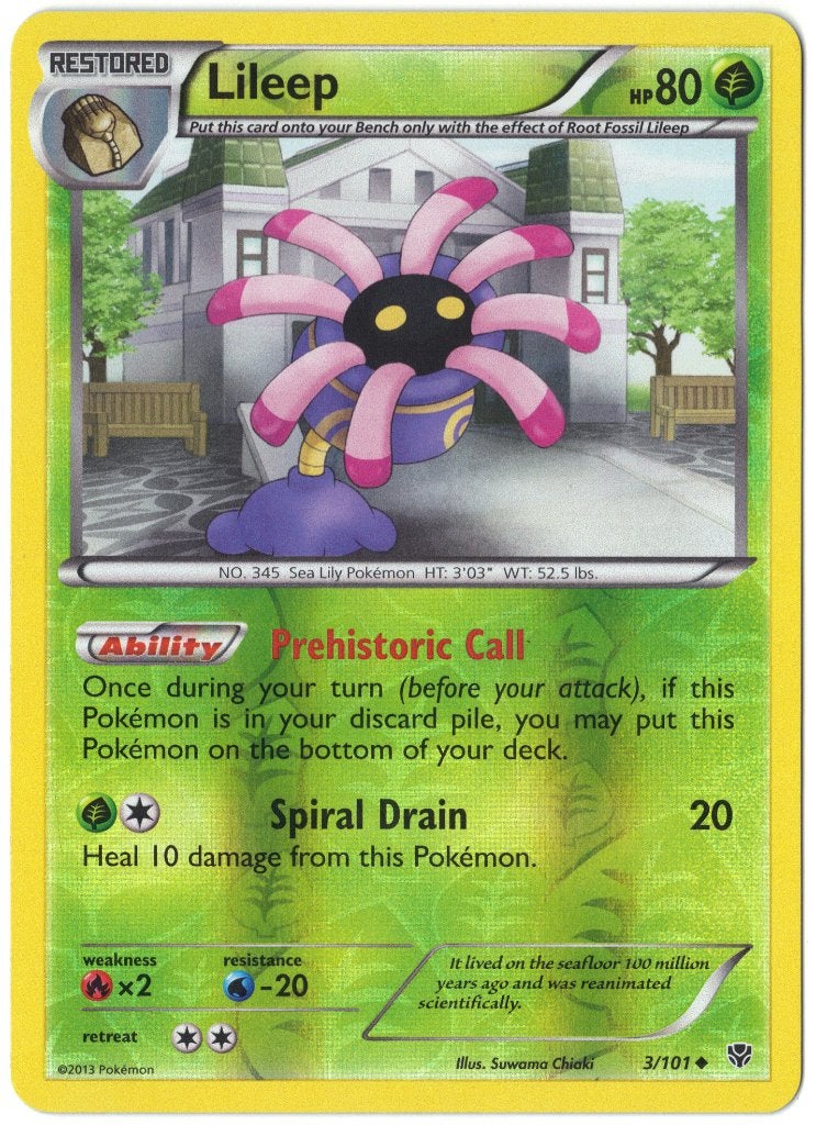 Plasma Blast,  Lileep [reverse] 3/101, Hobby en Vrije tijd, Verzamelkaartspellen | Pokémon, Nieuw, Losse kaart, Verzenden