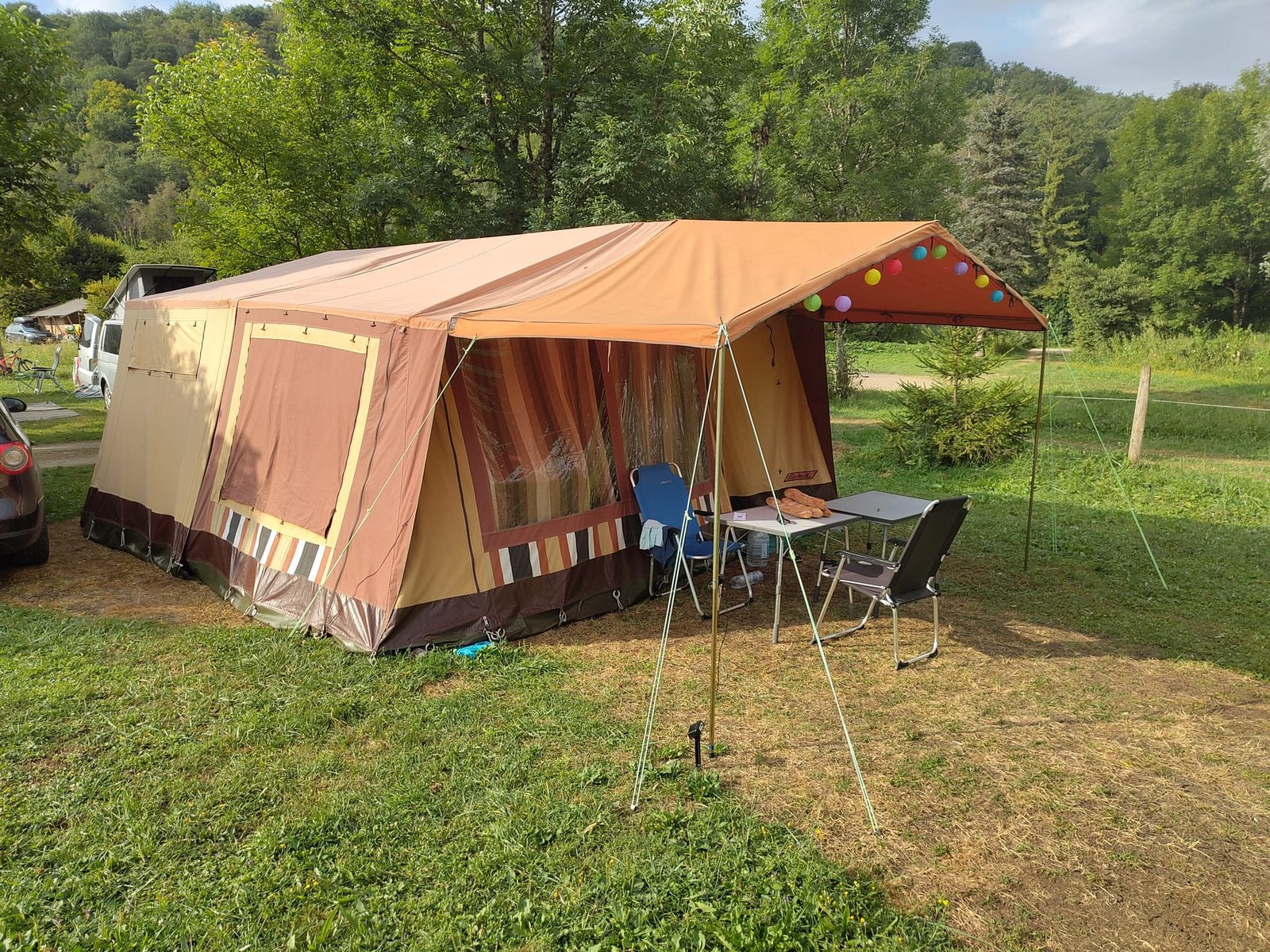 Super leuke vintage retro Scout Pivo vouwwagen - 7 persoons, Ophalen, Gebruikt, Meer dan 6