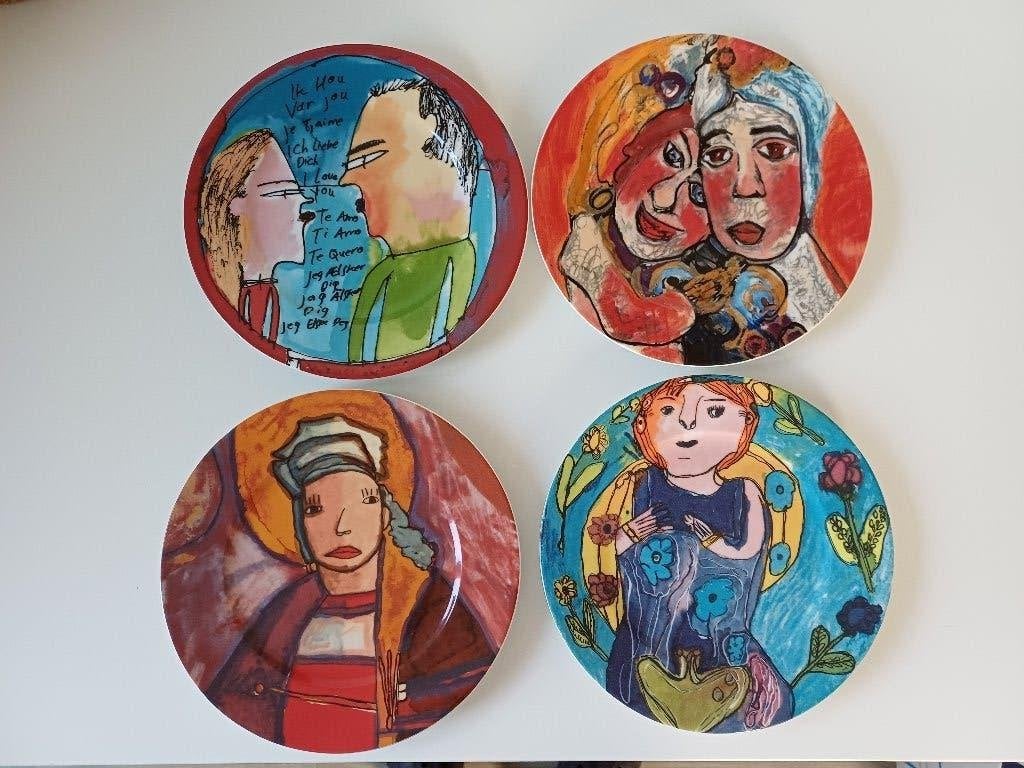 4 Heinrich Winterling kunstborden, Antiek en Kunst, Kunst | Designobjecten, Ophalen of Verzenden, Bord