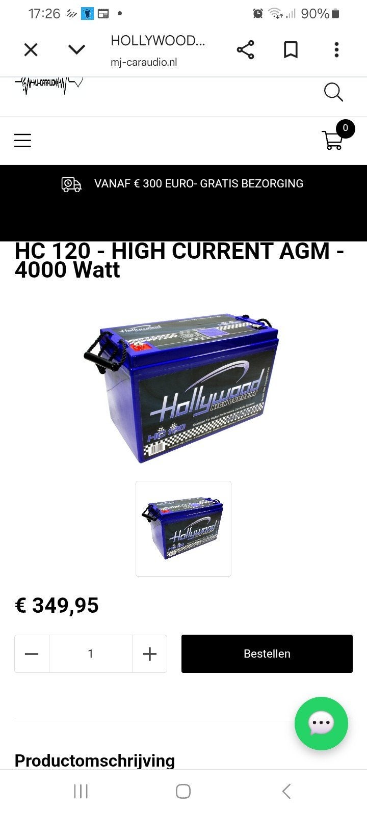 Hollywood accu,s 100 %, Ophalen, Nieuw