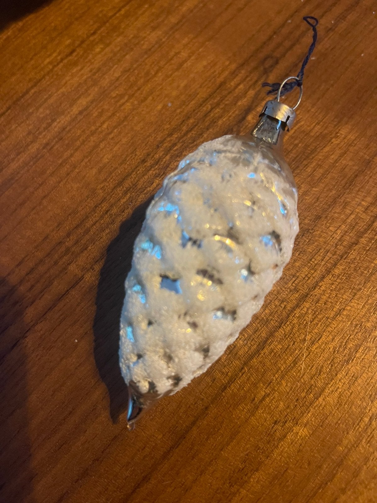 Vintage Glazen Kerstornament – Dennenappel (Jaren '60), Ophalen, Gebruikt