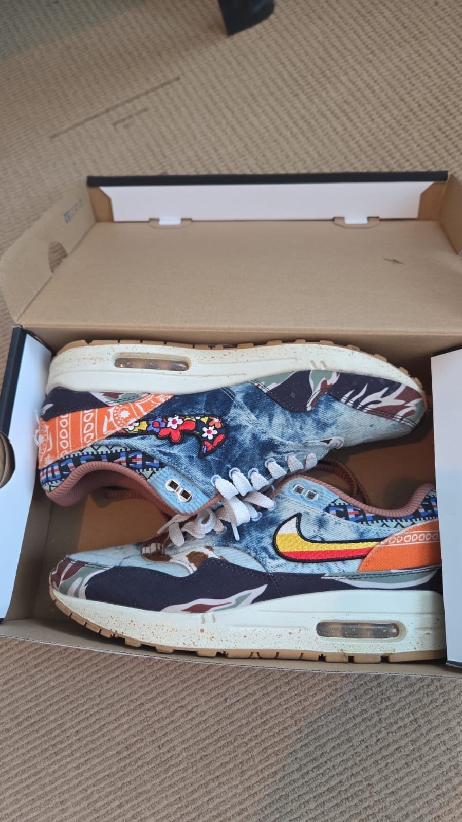 Nike Air Max 1 Concepts Heavy - Maat 42.5, Ophalen of Verzenden, Gedragen, Overige kleuren, Nike air max