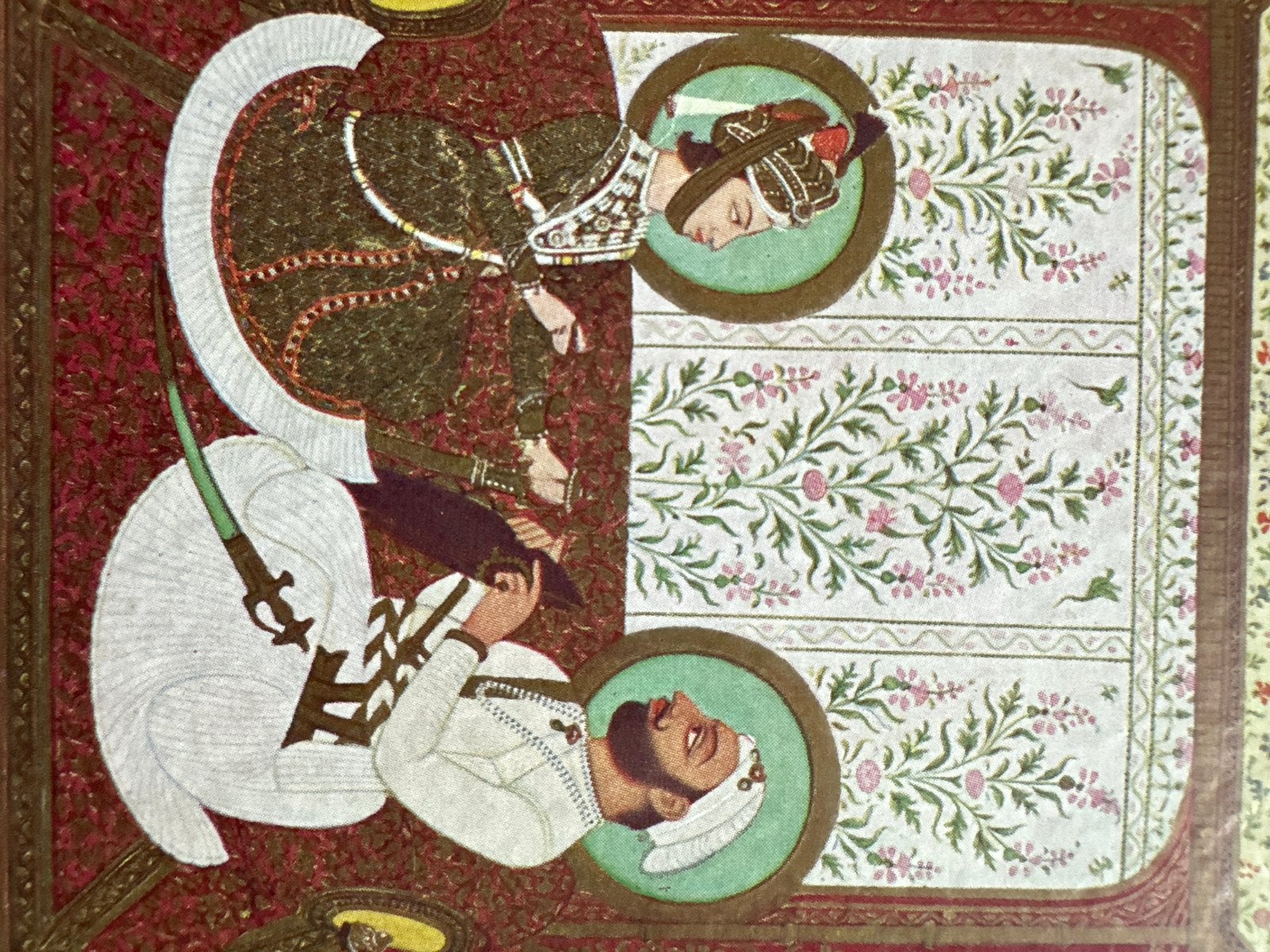 Miniatuur kopie van  - School van Rajasthan (18e eeuw), Portret of Personen, Overige technieken, Ophalen of Verzenden, Klassiek