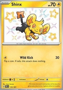 SHINX 135/091 - PALDEAN FATES, Ophalen of Verzenden, Nieuw, Losse kaart, Foil