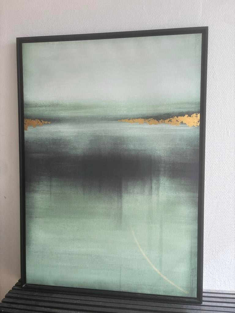 Abstract Schilderij Coco Maison - Goud Details 74,5x104,5cm, Ophalen of Verzenden