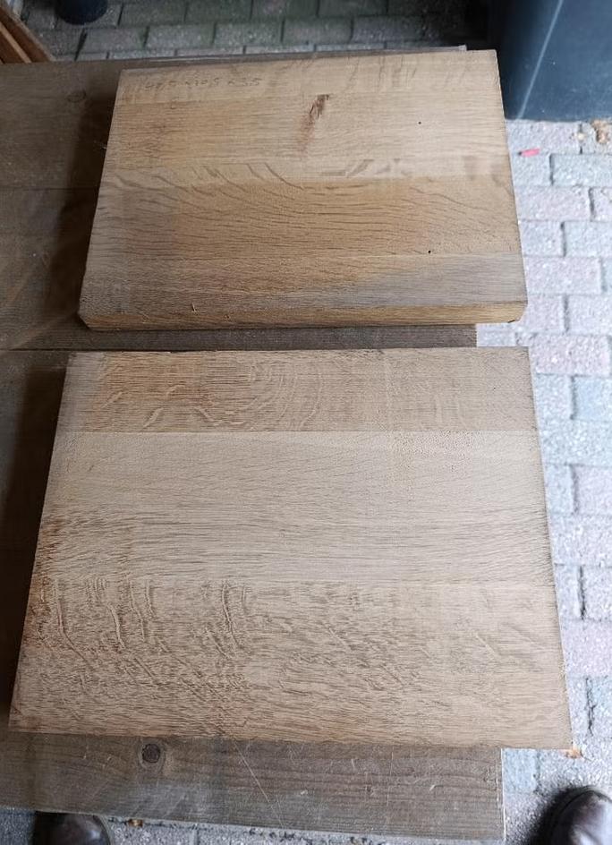 Eiken Bladen, Doe-het-zelf en Verbouw, Hout en Planken, Ophalen, Eiken, Nieuw, 50 mm of meer
