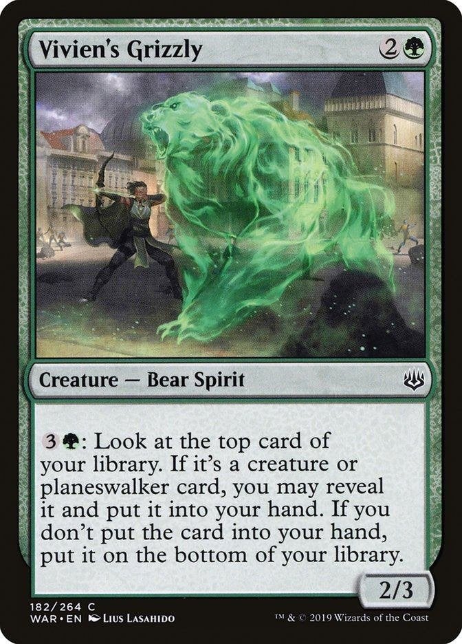 Vivien's Grizzly - Magic: The Gathering Kaart NM, Verzenden, Zo goed als nieuw, Losse kaart