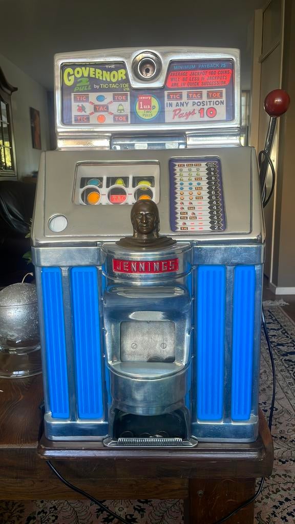 Jennings eenarmige bandiet gokkast, Verzamelen, Automaten | Gokkasten en Fruitautomaten, Gulden, Ophalen of Verzenden, Zo goed als nieuw