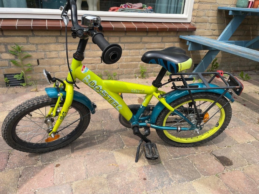 Kinderfiets 16 inch Booster, Ophalen, Gebruikt, Terugtraprem, 16 tot 20 inch