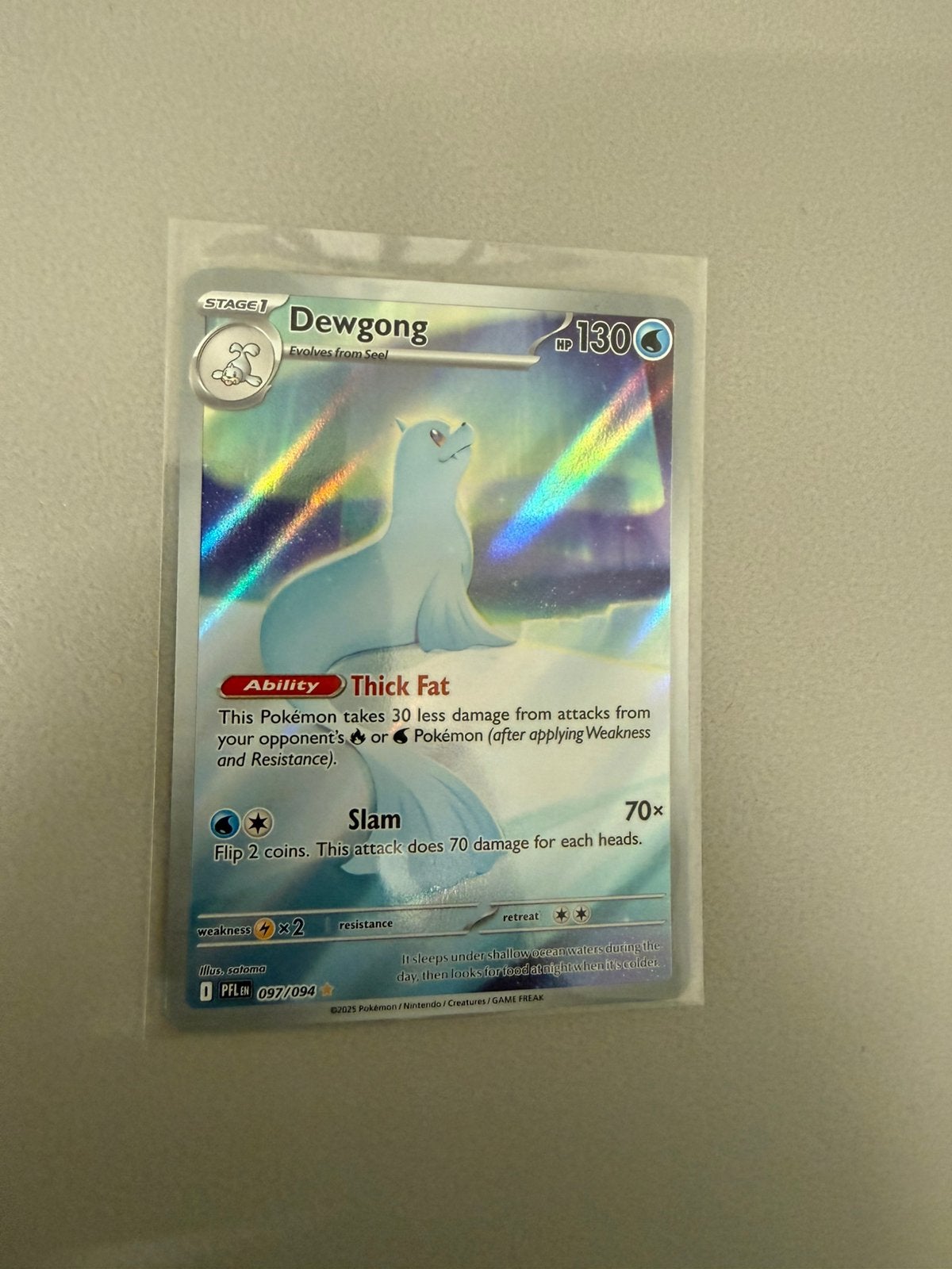 Pokemon - Dewgong (PFL 097), Ophalen of Verzenden, Zo goed als nieuw