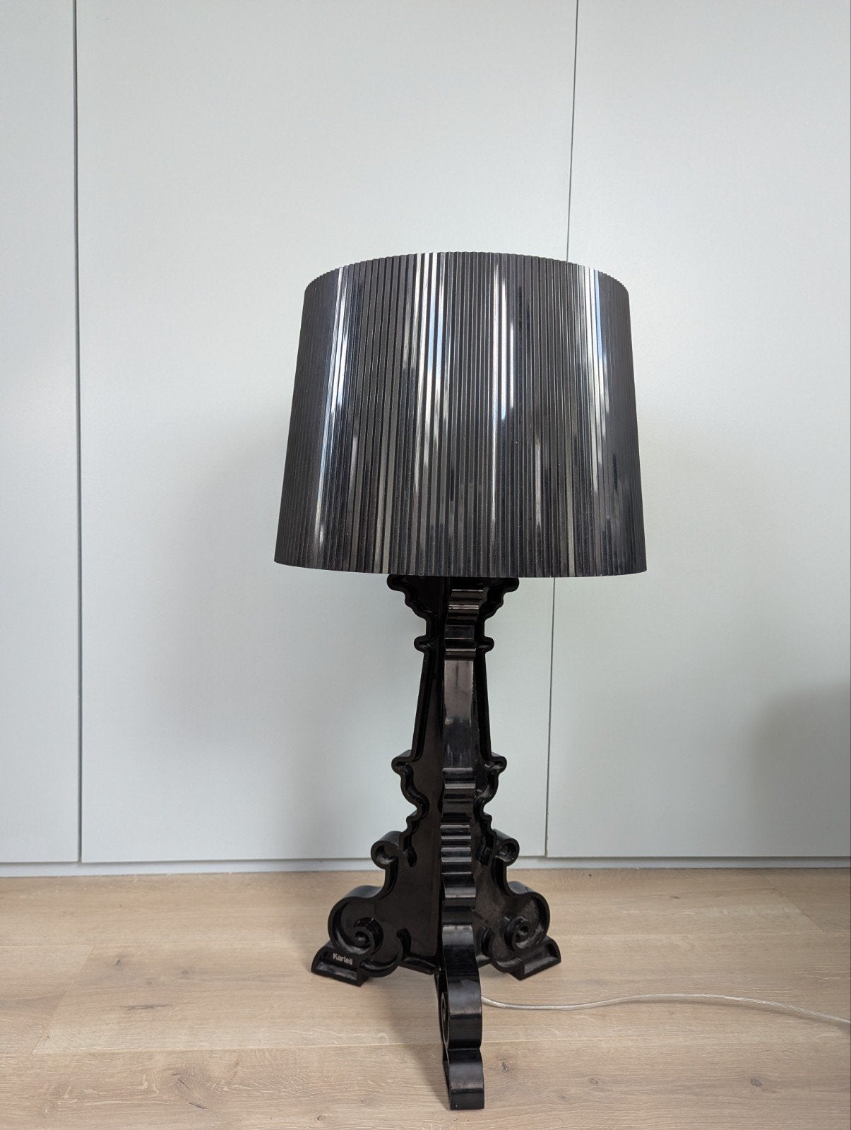 Kartell Bourgie Vloerlamp - Zwart, Huis en Inrichting, Ophalen, Kunststof, E14 (klein), Zo goed als nieuw